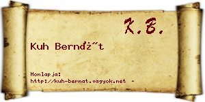 Kuh Bernát névjegykártya